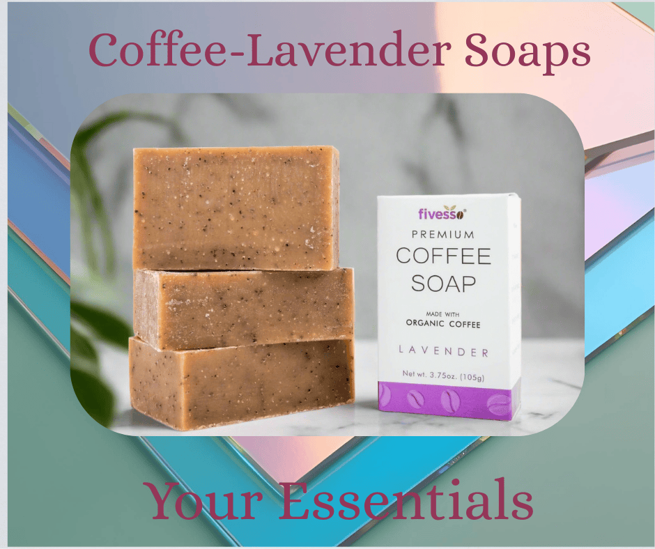 Lavender - Premium Coffee Soap Bar (Pack of 3 Bars) - AroundTheWineCooler