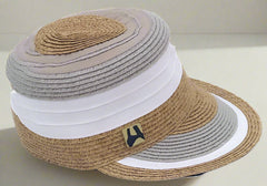 Grey Ribbon Visor Hat - AroundTheWineCooler