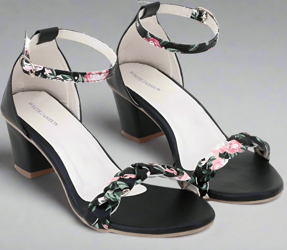 Women Black Heels Sandal - AroundTheWineCooler