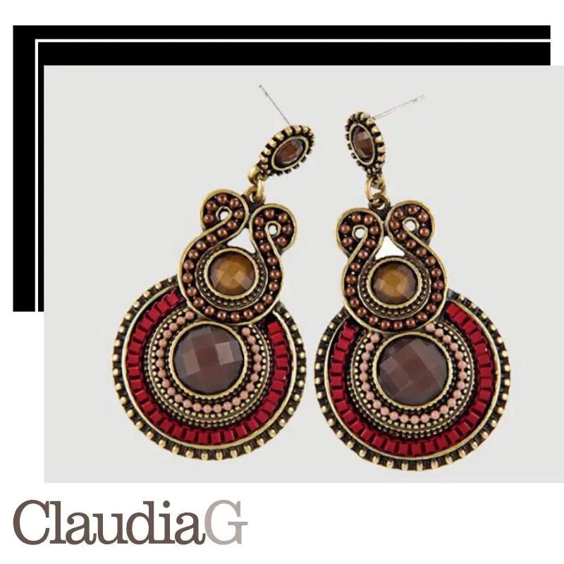 Cameron Earrings - Red - AroundTheWineCooler