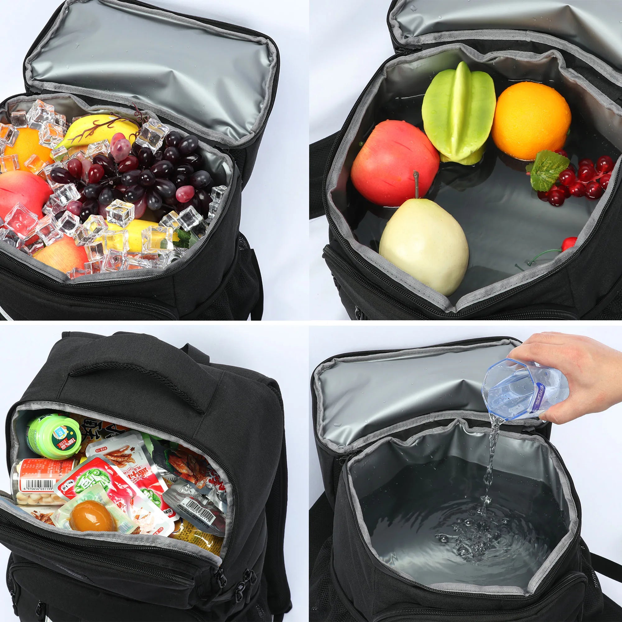 Insulated Picnic Backpack Thermo Beer Cooler Bags Refrigerator for Women Kids Thermal Bag 2 Compartment Outdoor Hiking