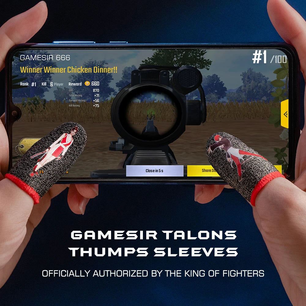 Talons Gaming Fingertips for PUBG, Call of Duty, Mobile Legends, 1 Pair of Professional Game Finger Gloves