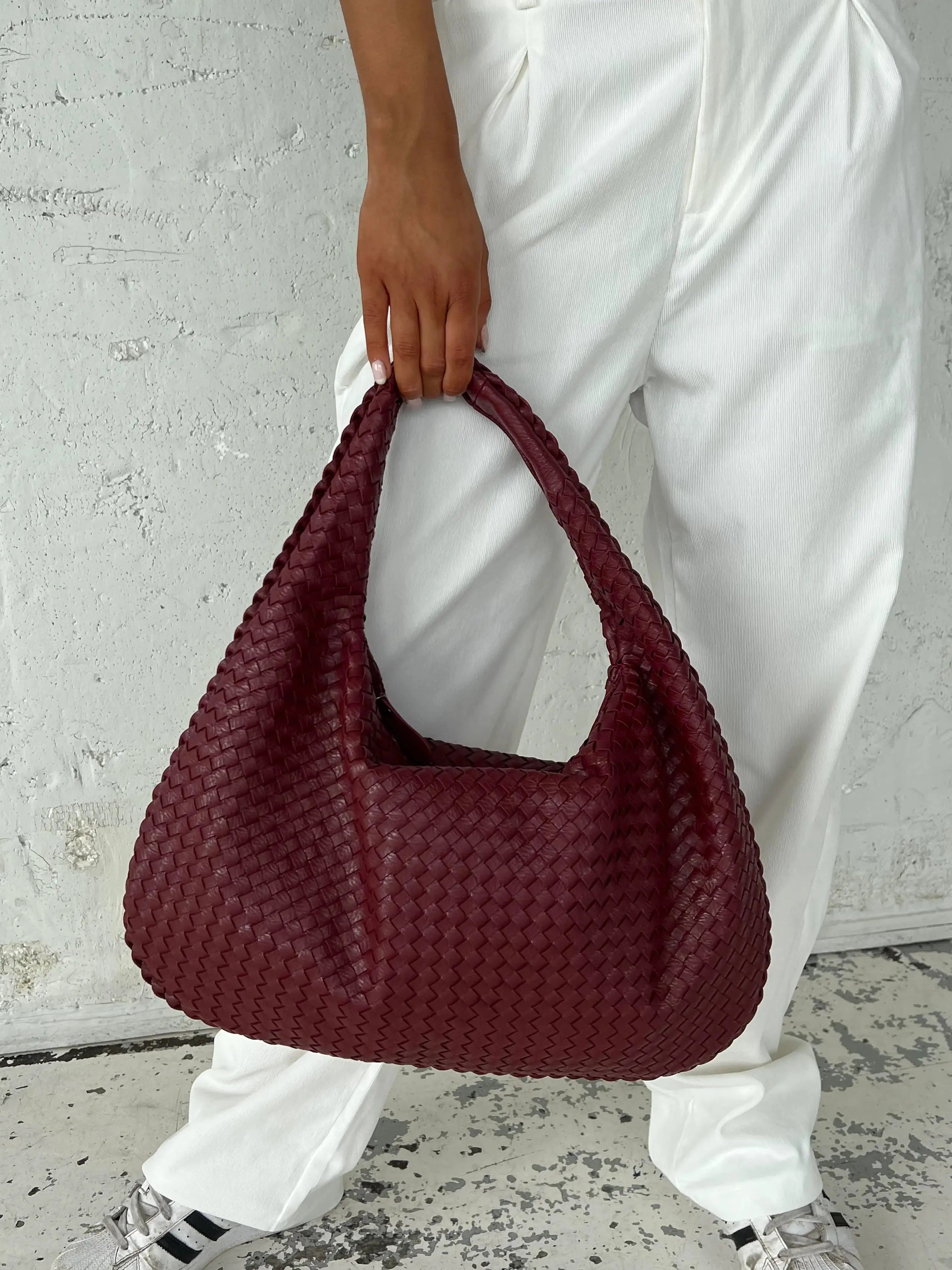 Everyday Leather Bag - Wine Red - AroundTheWineCooler