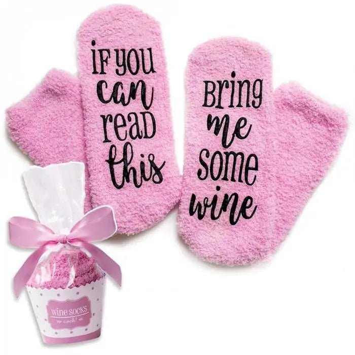 Bring Me Some Wine Printed Socks - AroundTheWineCooler
