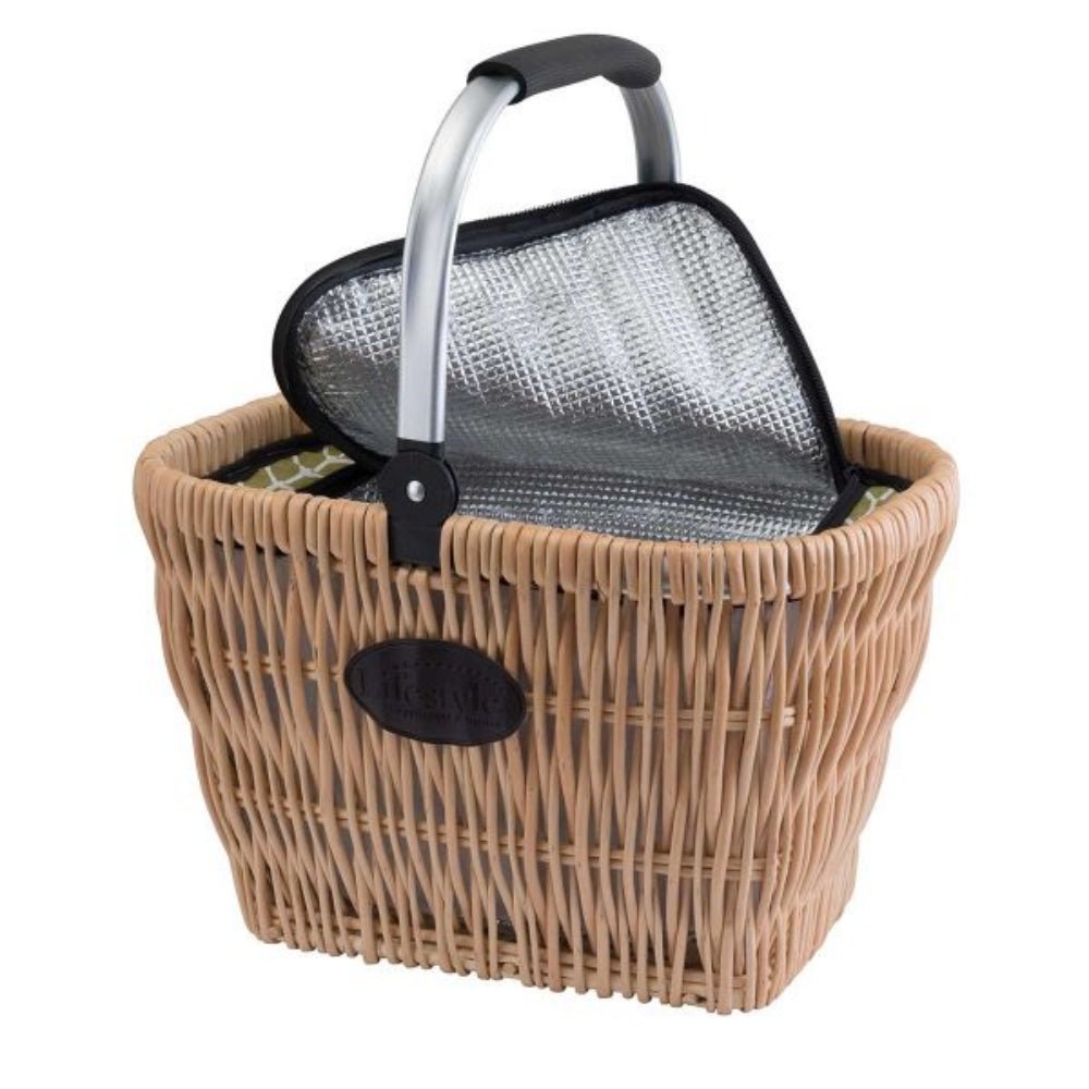 Swing Handle Wicker Cooler Basket - AroundTheWineCooler