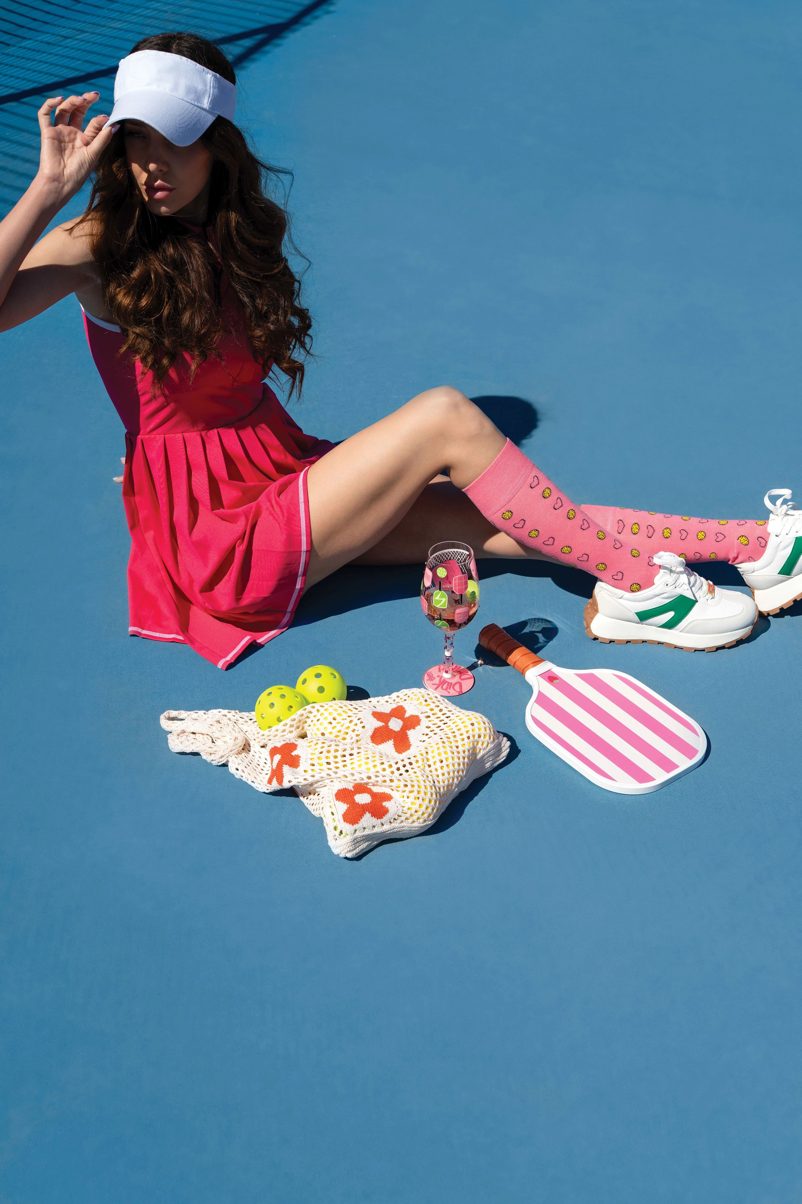 Dink then Drink Wine Glass- Lolita -Hand-Painted