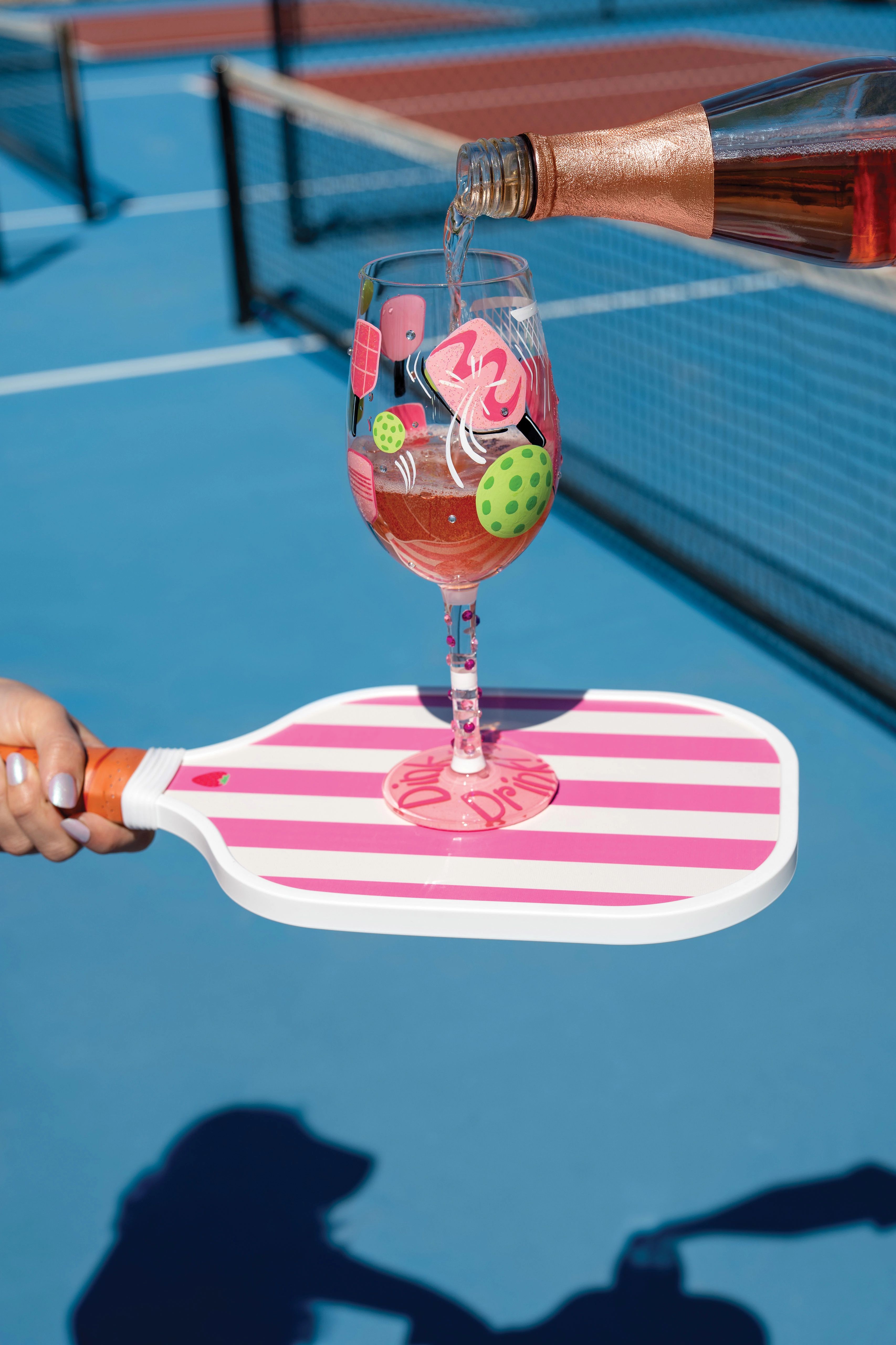 Dink then Drink Wine Glass- Lolita -Hand-Painted