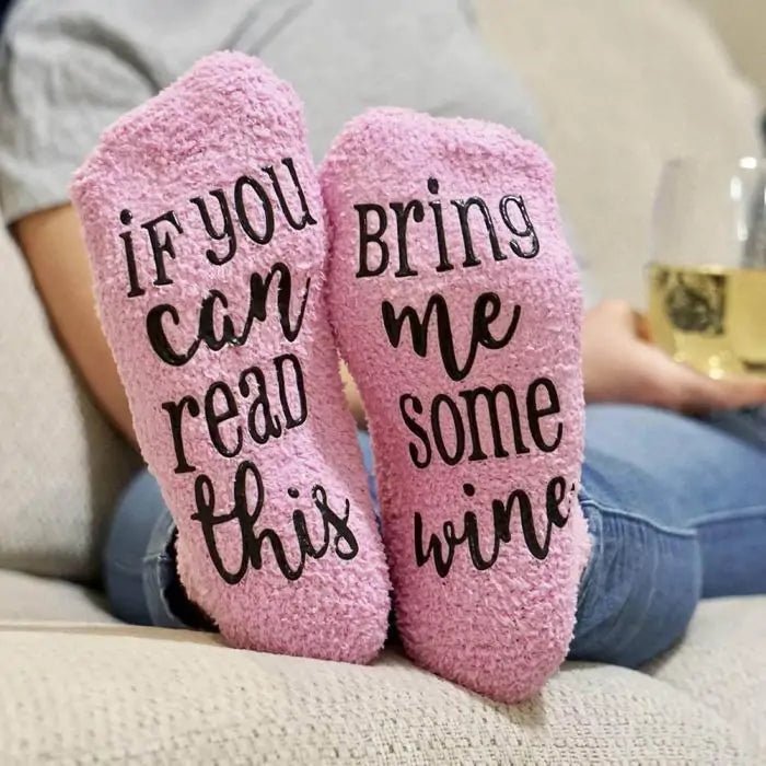 Bring Me Some Wine Printed Socks - AroundTheWineCooler