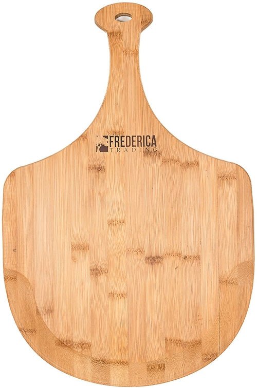 Premium Natural Bamboo Pizza Peel Paddle and Cutting Board (For Pizza, - AroundTheWineCooler