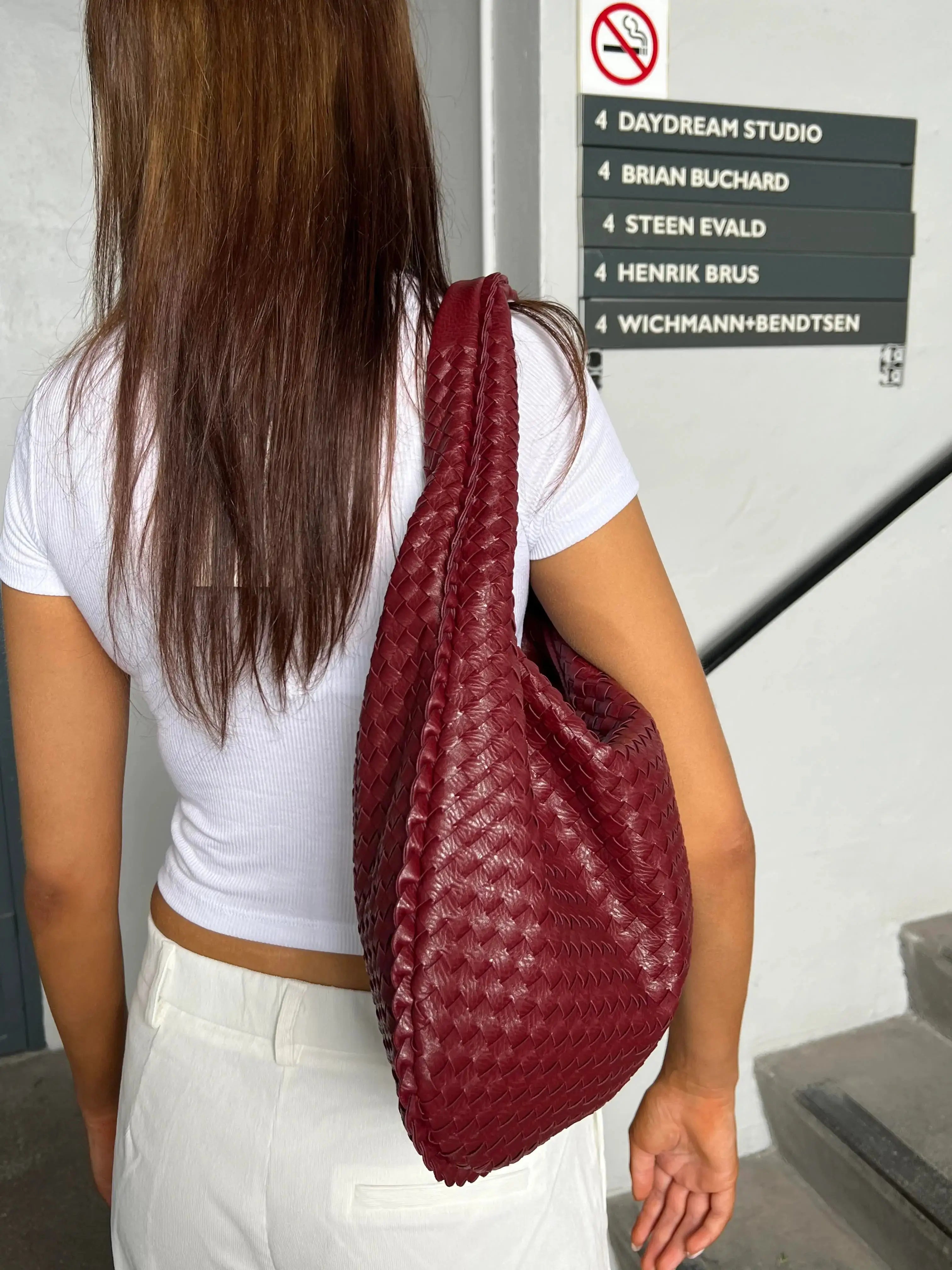 Everyday Leather Bag - Wine Red - AroundTheWineCooler