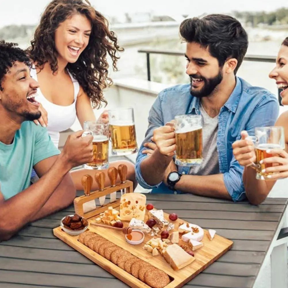 Durable Eco - Friendly Damp - proof Wooden Party Charcuterie Platter - AroundTheWineCooler