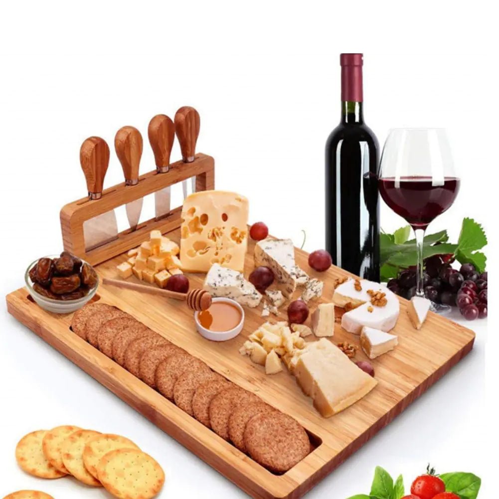 Durable Eco - Friendly Damp - proof Wooden Party Charcuterie Platter - AroundTheWineCooler