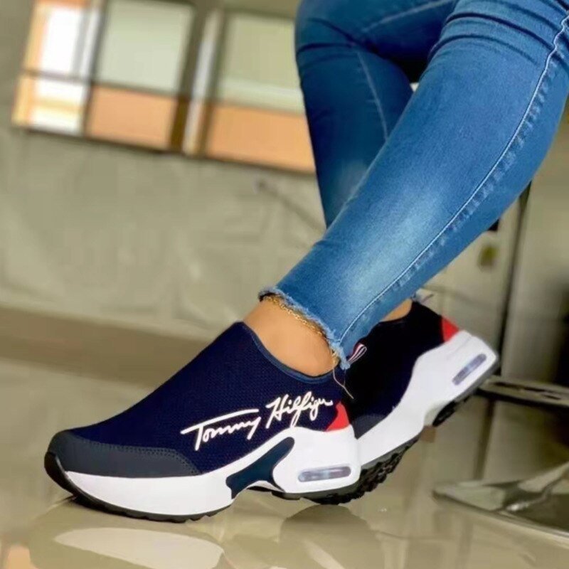 Casual Breathable Wedges Ladies Walking Sneakers Flat Women Shoes - AroundTheWineCooler
