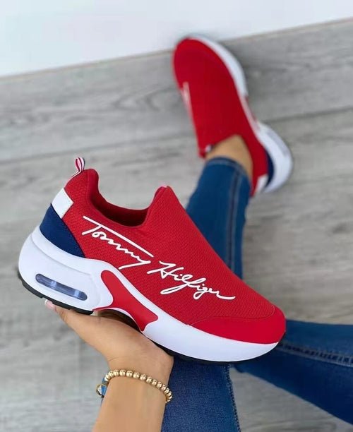 Casual Breathable Wedges Ladies Walking Sneakers Flat Women Shoes - AroundTheWineCooler
