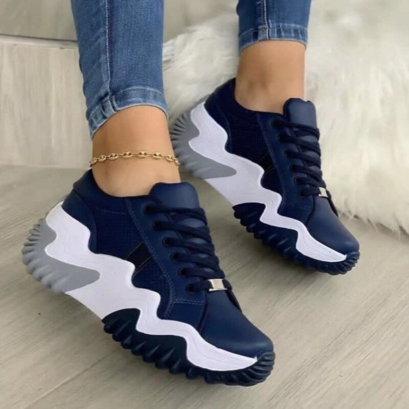 Breathable Vulcanized Women Shoes Casual Platform Sneakers - AroundTheWineCooler