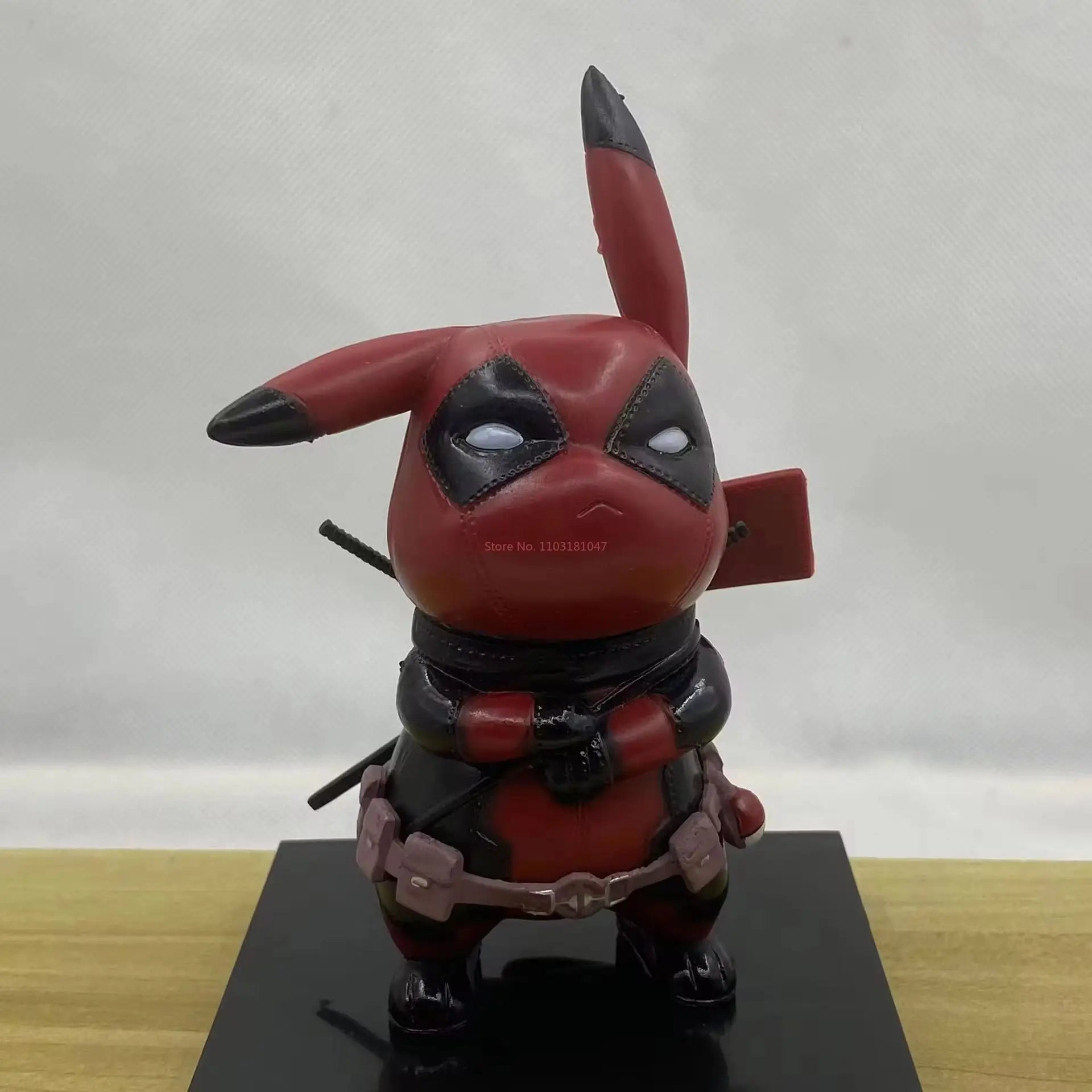 Pikachu Cos Deadpool Figure Q-Version Pikachu Action Figures Statue Model Desk Decoration Collection Dolls Toys Chrismas Gift