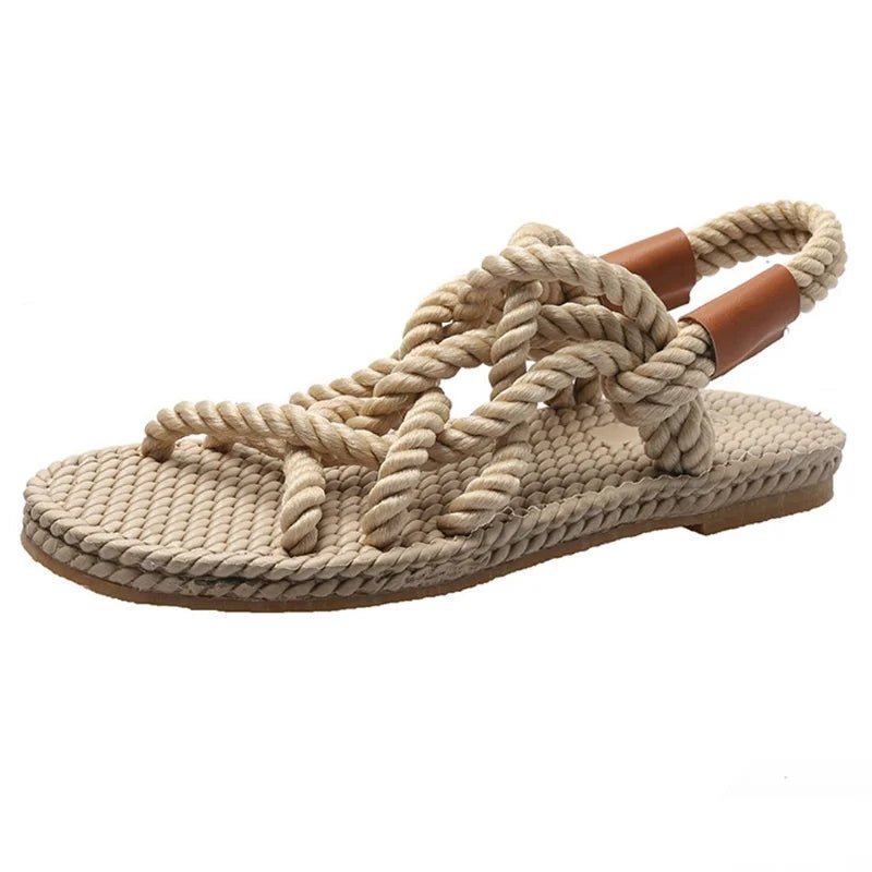 Braided Rope Sandals - AroundTheWineCooler