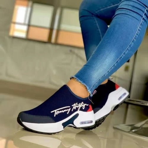 Casual Breathable Wedges Ladies Walking Sneakers Flat Women Shoes - AroundTheWineCooler