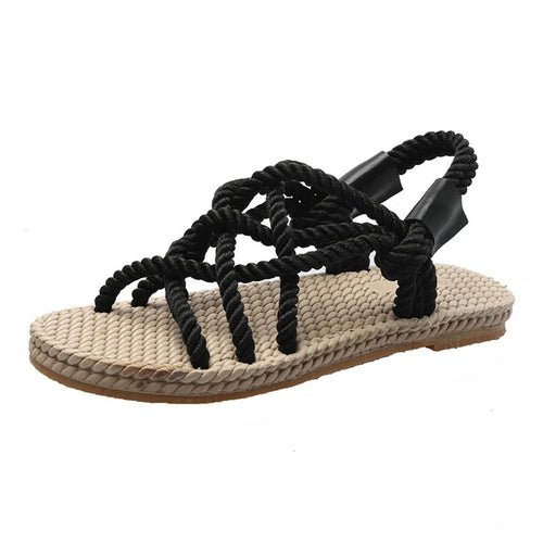 Braided Rope Sandals - AroundTheWineCooler