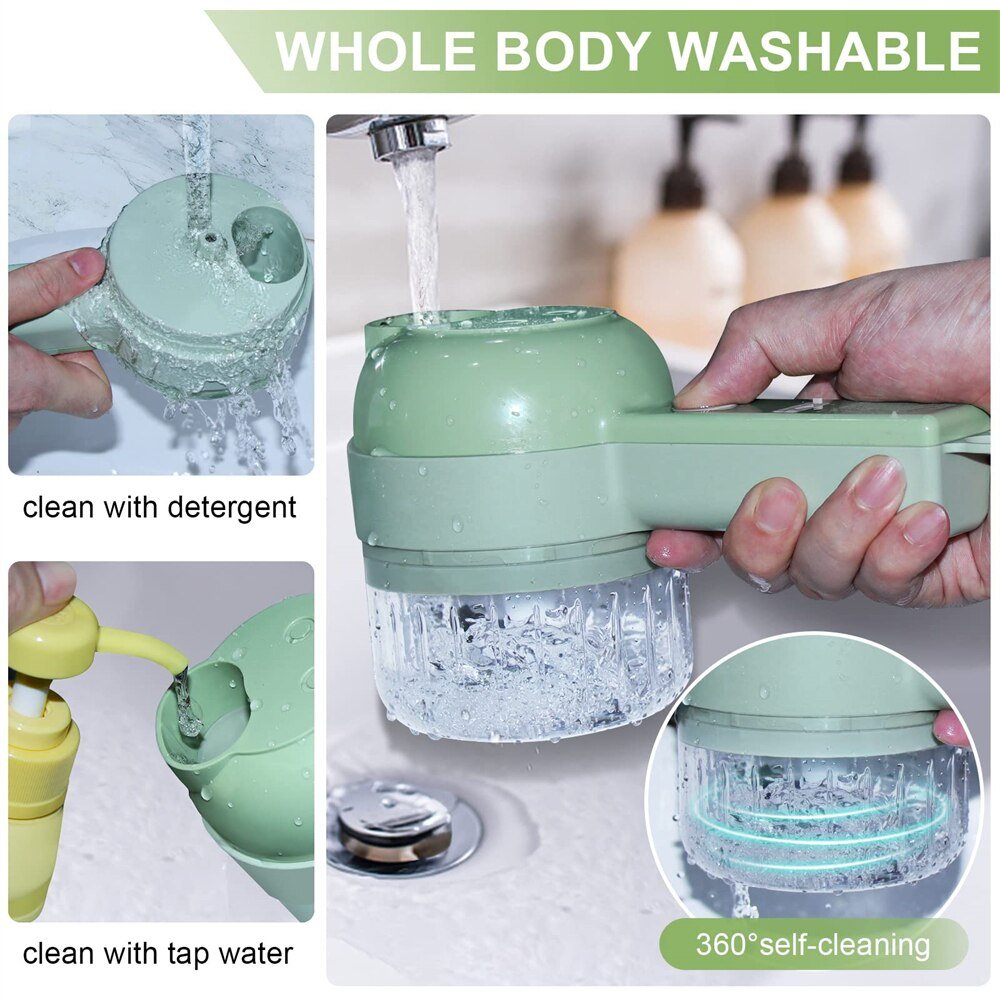 Portable Handheld 4 in 1 Electric Vegetable Slicer - AroundTheWineCooler