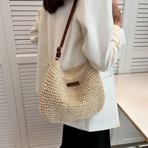 Casual Summer Shoulder Straw Bag - AroundTheWineCooler