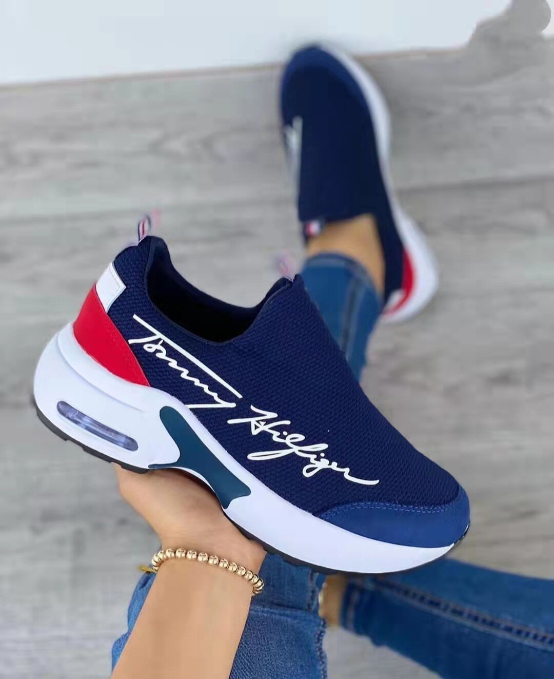 Casual Breathable Wedges Ladies Walking Sneakers Flat Women Shoes - AroundTheWineCooler