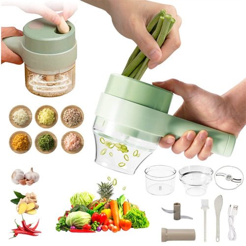 Portable Handheld 4 in 1 Electric Vegetable Slicer - AroundTheWineCooler