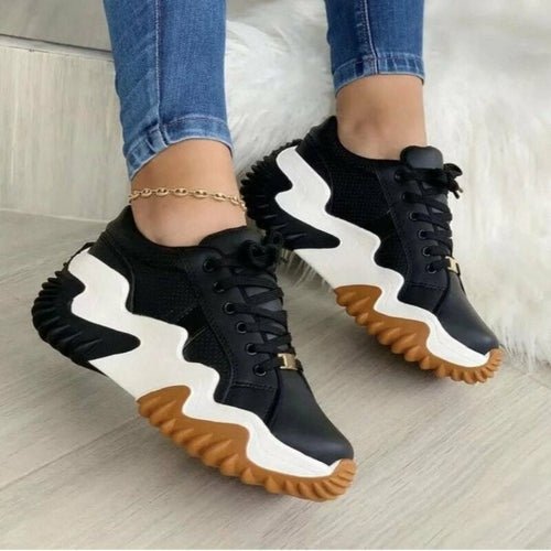 Breathable Vulcanized Women Shoes Casual Platform Sneakers - AroundTheWineCooler