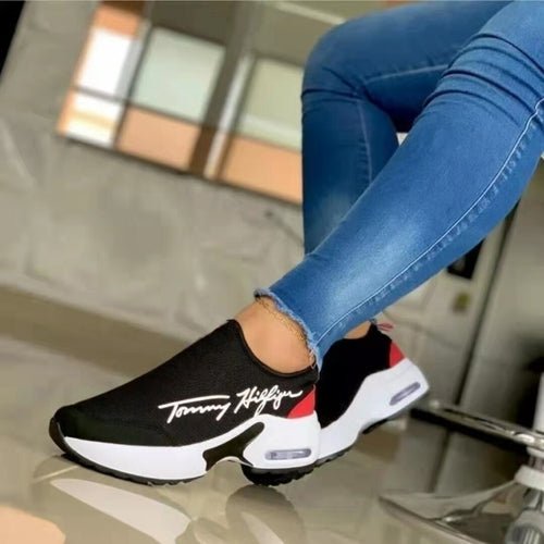 Casual Breathable Wedges Ladies Walking Sneakers Flat Women Shoes - AroundTheWineCooler