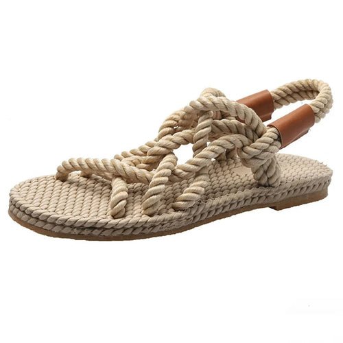 Braided Rope Sandals - AroundTheWineCooler