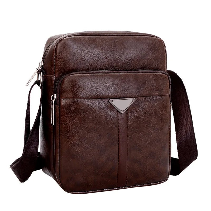 Luxury Brand Vintage Men Bag Fashion PU Leather Shoulder Bag Business Messenger Crossbody Bag Large Capacity Male Casual Handbag - AroundTheWineCooler