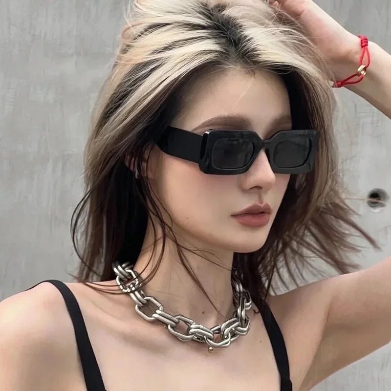 New Vintage Rectangle Sunglasses - AroundTheWineCooler