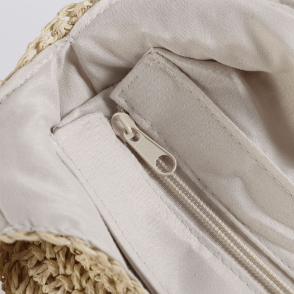 Summer Shoulder Straw Tote - AroundTheWineCooler