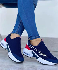 Casual Breathable Wedges Ladies Walking Sneakers Flat Women Shoes - AroundTheWineCooler