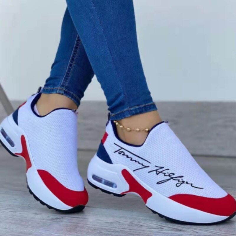 Casual Breathable Wedges Ladies Walking Sneakers Flat Women Shoes - AroundTheWineCooler