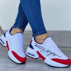 Casual Breathable Wedges Ladies Walking Sneakers Flat Women Shoes - AroundTheWineCooler
