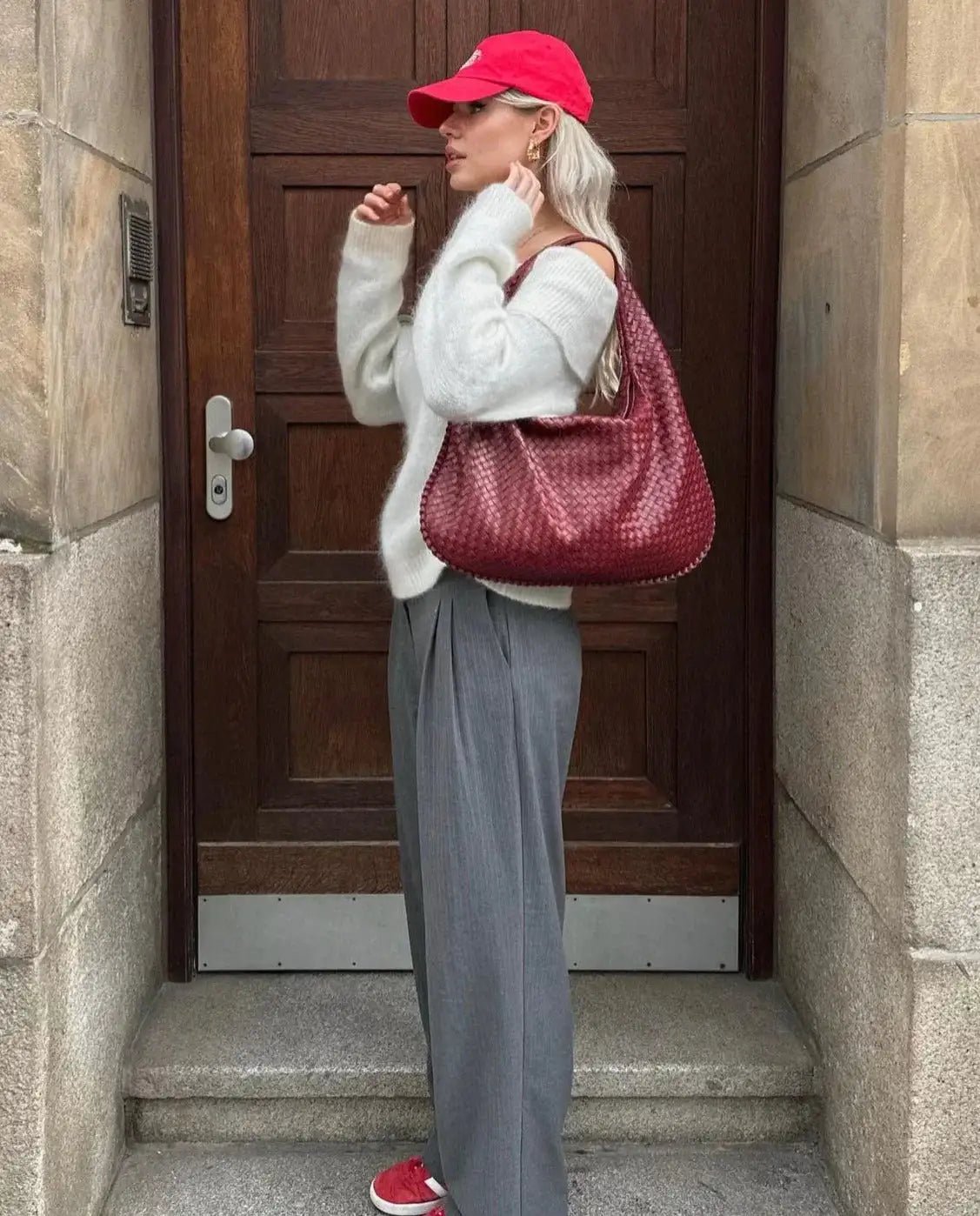 Everyday Leather Bag - Wine Red - AroundTheWineCooler