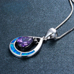 Shape Purple Zircon Pendants Gifts