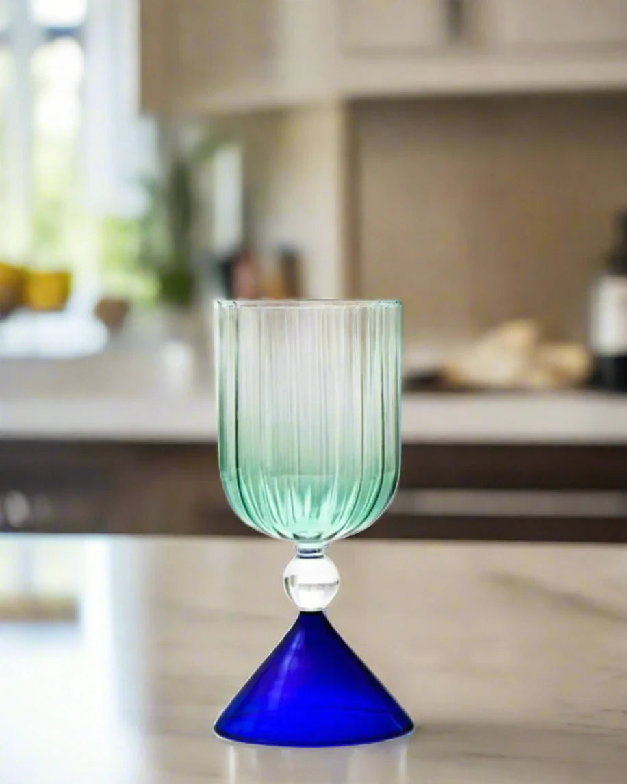 Blue Oasis Wine Glass - AroundTheWineCooler