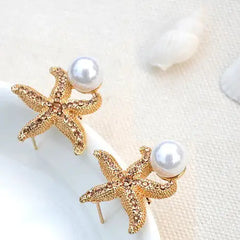 Gifts from the Sea Starfish Pearl Earrings