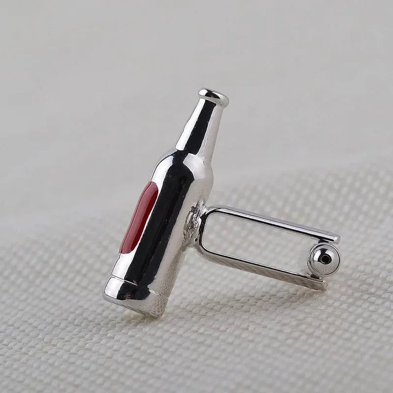 Delicate Jewelry French Shirt Wine Bottle Cufflinks for Men Classic Cuff Links High Quality Jewelry Gifts for Men Father Hasband