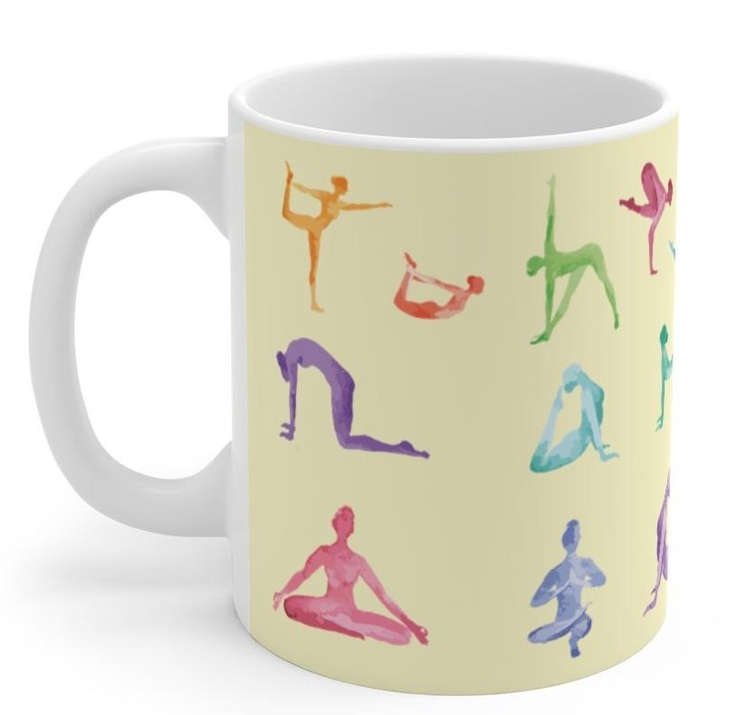 Yoga Poses Mug - AroundTheWineCooler