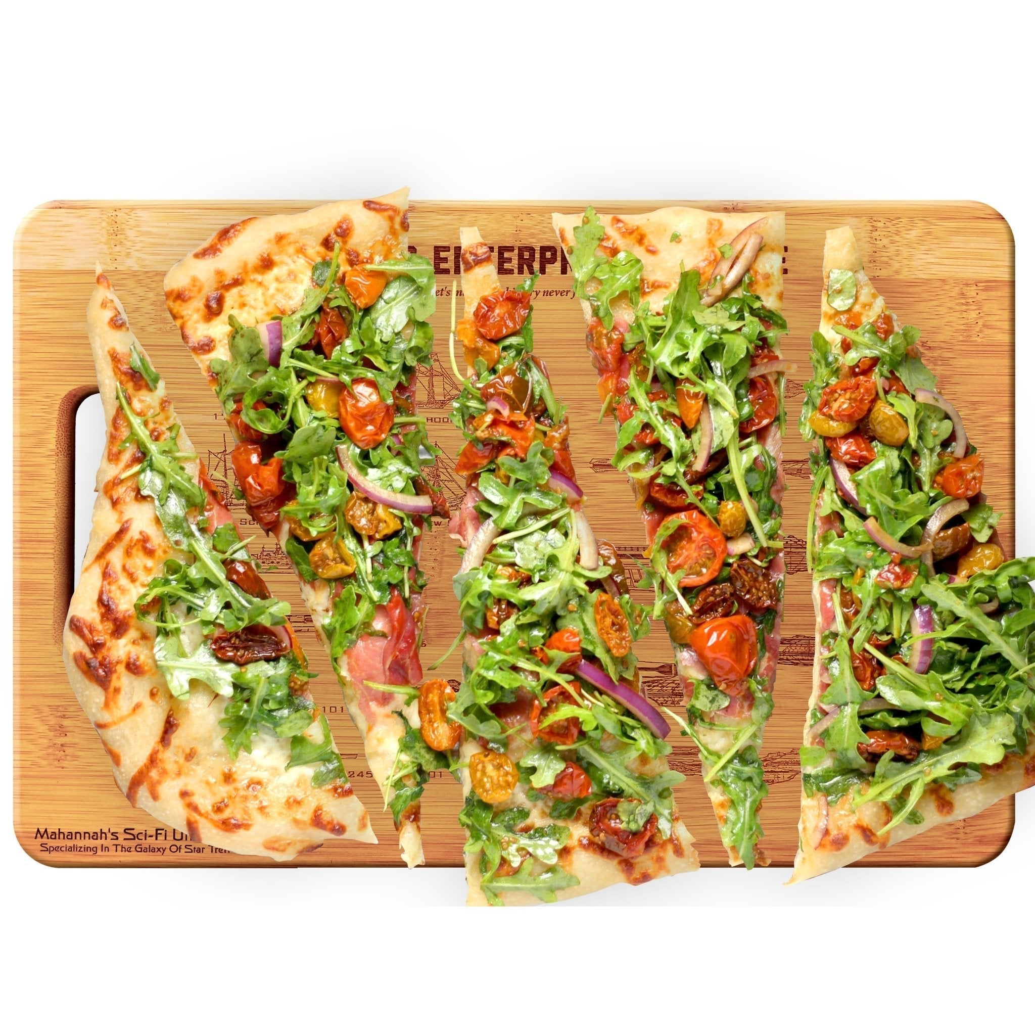 Bamboo USS Enterprise NCC - 1701 Lineage Laser Engraved Decorative - AroundTheWineCooler