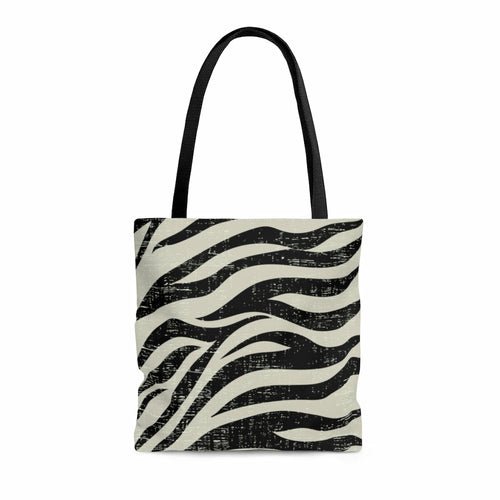 Double Sided Zebra Print Beach Shopper Tote Bag Medium - AroundTheWineCooler
