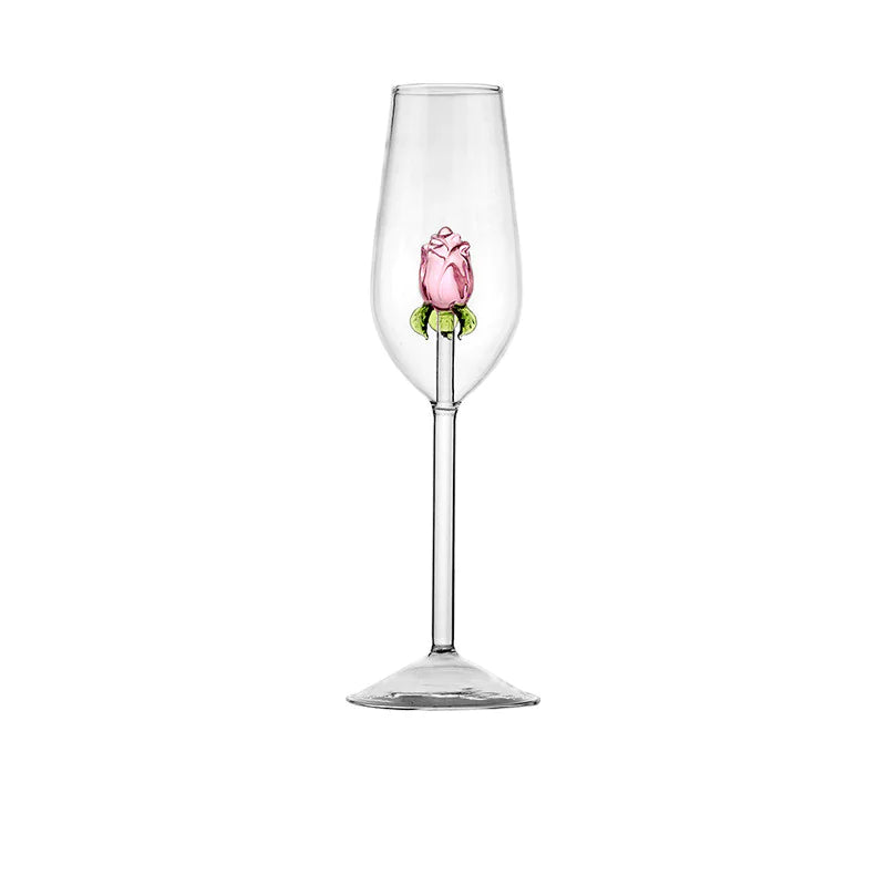 Rose Wine Glass