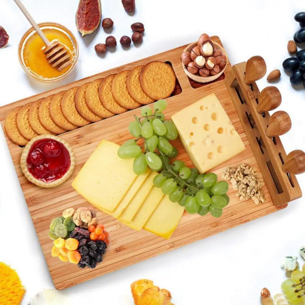 Durable Eco - Friendly Damp - proof Wooden Party Charcuterie Platter - AroundTheWineCooler