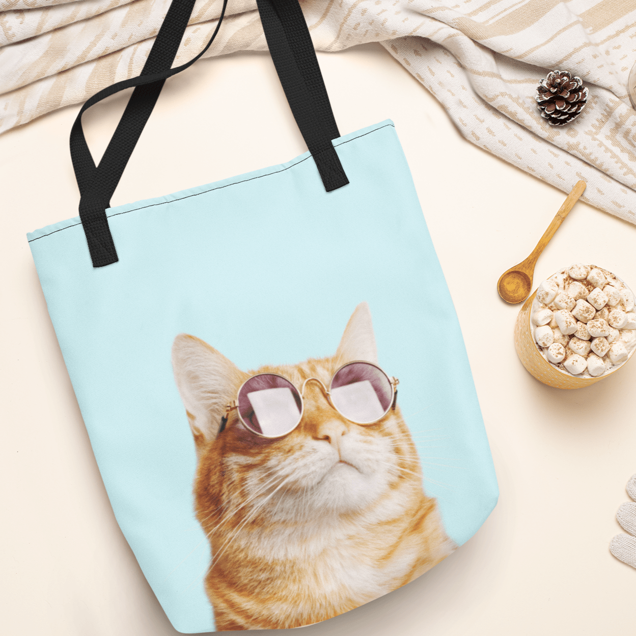 Cat is Alway's Right Tote Bag - AroundTheWineCooler