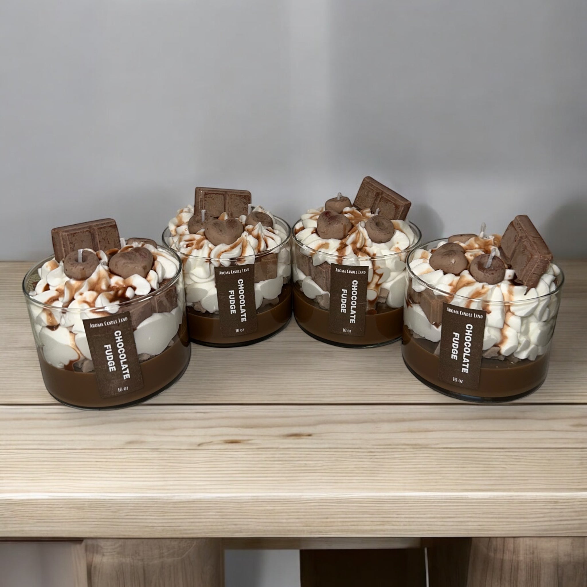 Chocolate Fudge Decorative Candle - AroundTheWineCooler