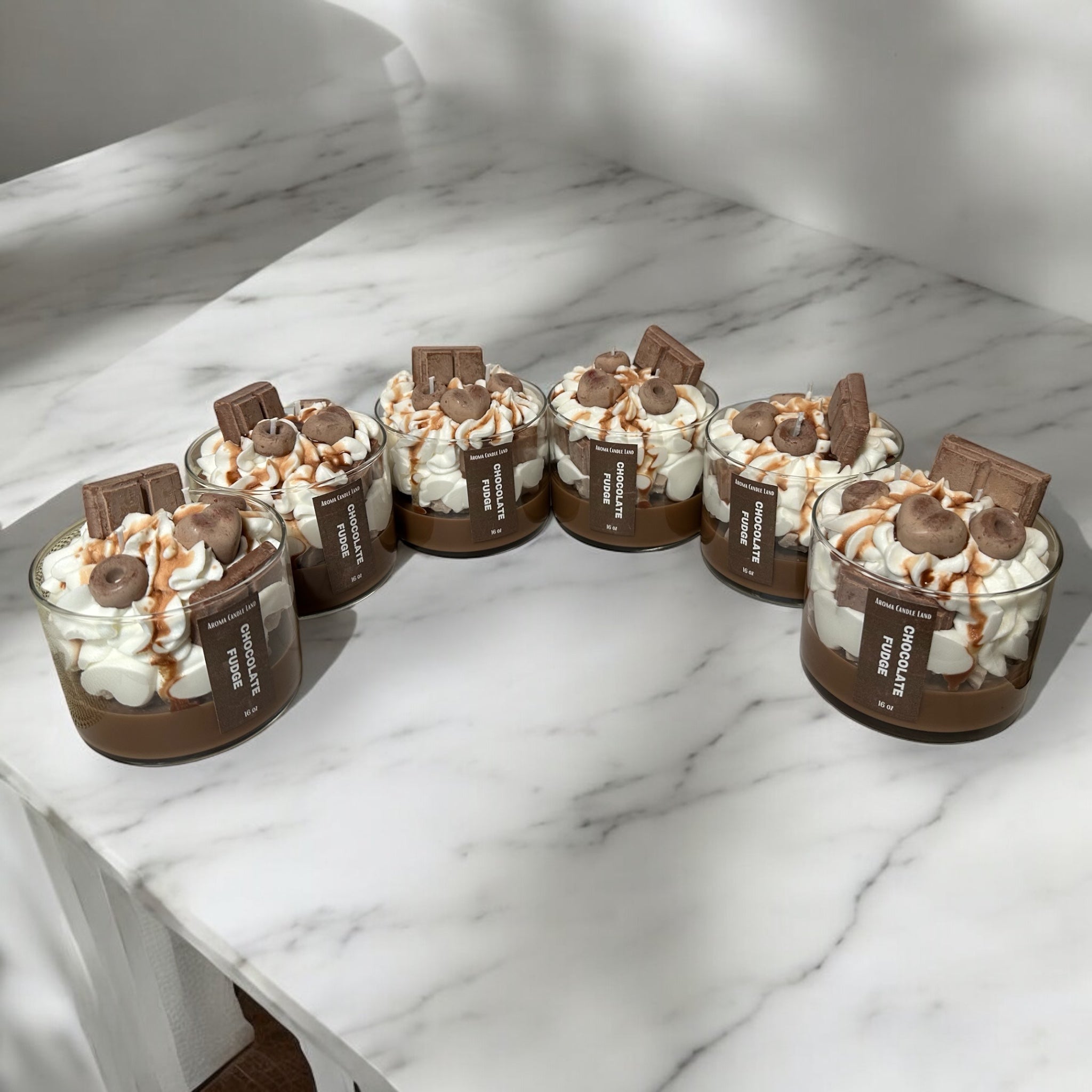 Chocolate Fudge Decorative Candle - AroundTheWineCooler