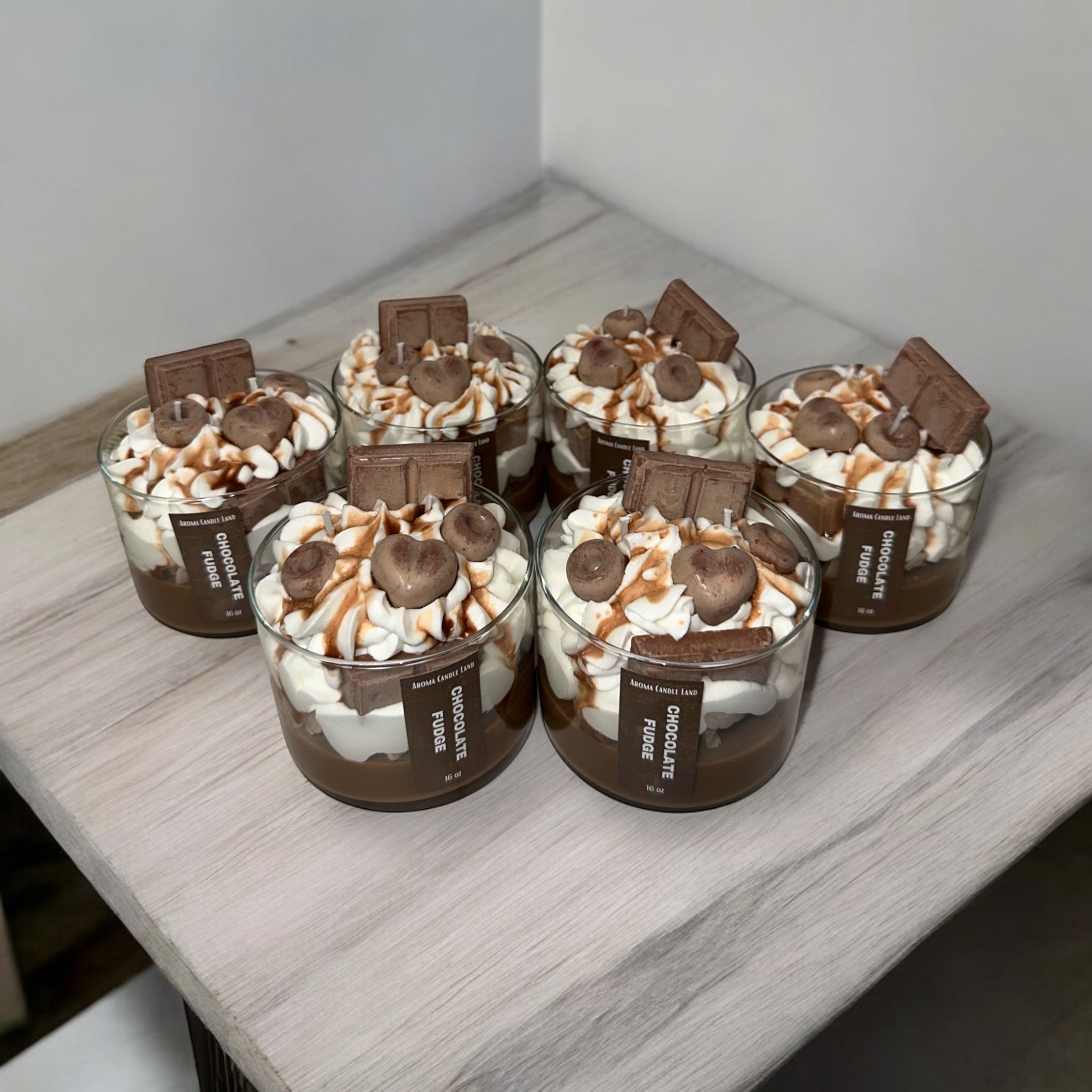 Chocolate Fudge Decorative Candle - AroundTheWineCooler